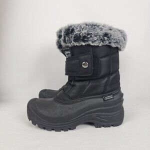 Icicles Women's Quilted Winter Boots Black Size 7